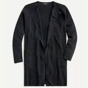 J.Crew Juliette Linen Cardigan in Black XXL